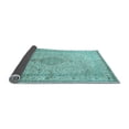thumbnail image 2 of Ahgly Company Indoor Square Medallion Light Blue Traditional Area Rugs, 4' Square, 2 of 4