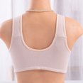 thumbnail image 5 of Lovskoo Women's Plus Size Bra Lace Full Coverage Front Closure Posture Back Unpadded Wireless Comfortable Breathable Support Bra Beige, 5 of 5