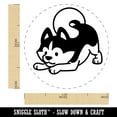 thumbnail image 2 of Siberian Husky Play Bow Dog Self-Inking Rubber Stamp Ink Stamper - Red Ink - Medium 1 Inch, 2 of 7