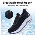 thumbnail image 3 of Womens Walking Shoes with Arch Support Orthotic Sneakers for Plantar Fasciitis Heel and Foot Pain Relief Tennis Black Size 9.5, 3 of 7
