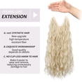 thumbnail image 5 of More Beautiful More Beautiful 18 Inch Natural Black Halo Hair Extensions, Adjustable Transparent Invisible Wire Wavy Hairpiece for Women, 5 of 9