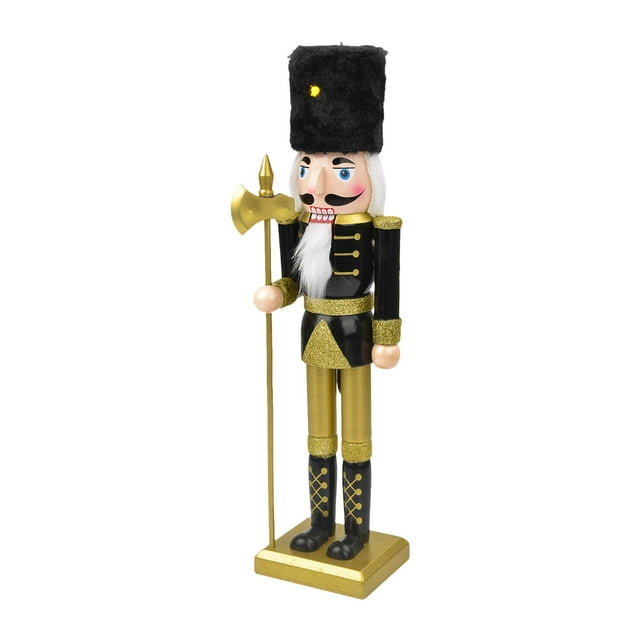 segolike Christmas Nutcracker Ornament Hand Painted Doll Nutcracker Soldier Figure Puppet 25cm D
