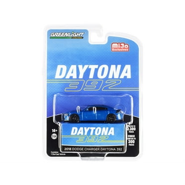 2018 Dodge Charger Daytona 392 Blue Metallic with Black Stripes Ltd. Ed. to 3300 pieces 1/64 Diecast Model Car by Greenlight
