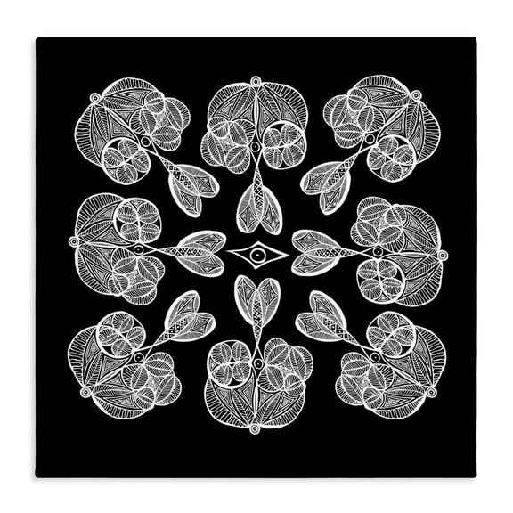 Stupell Industries Eclectic Rounded Symmetry Elementals Canvas Art, 17 x 17, by El Perkin