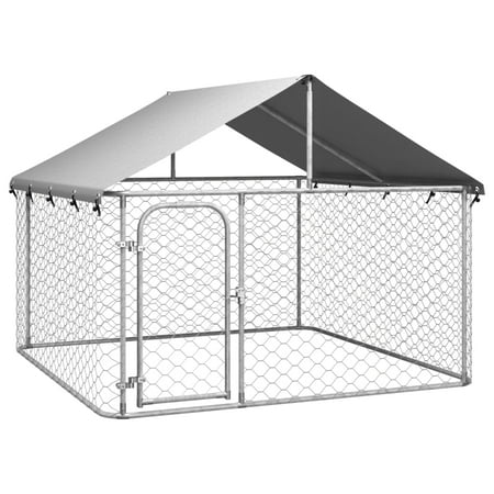 vidaXL 屋外用犬小屋 屋根付き 400x200x150cm動物 ペット用品 ペット用品 犬用品 犬小屋・ドッグラン 代引不可