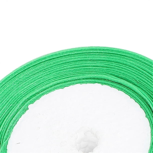 5 Rolls Sheer Organza Ribbon Green Transparent 50 Yards Long 0.98in Wide Gift Wrapping Ribbon for Party Bouquet Wedding