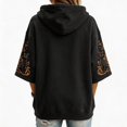 thumbnail image 4 of Halloween Oversized Hoodies for Women 3/4 Sleeve Vintage Graphic Hooded Sweatshirts 2026 Gothic Spooky Hoodies, 2XL, 4 of 4
