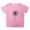 thumbnail image 4 of Huesdet Girls Short Sleeve Dry-Fit Crew Neck Active Athletic Performance T-Shirt(Pink,3-4 Years), 4 of 4