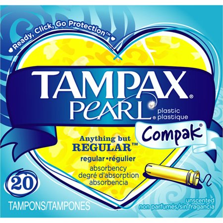 UPC 073010006867 product image for Tampax Pearl Compak plastic, Regular Absorbency, Unscented Tampons, 20 Count | upcitemdb.com