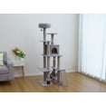 thumbnail image 4 of Vibrant Life 7-Level 65" Cat Tree with Hammock and Condo, Light Gray, 4 of 11