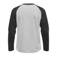 thumbnail image 5 of WTOBBY Men's Round Neck Color Block Raglan Long Sleeve T-Shirt Top Contrast Casual Shirt for Everyday Wear and Stylish Outfits,Dark Gray M, 5 of 6