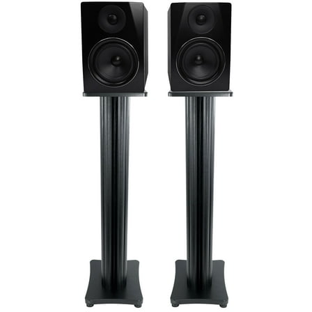 (2) Rockville APM6B 6.5" USB Studio Monitor Speakers 36" Black Premium Stands