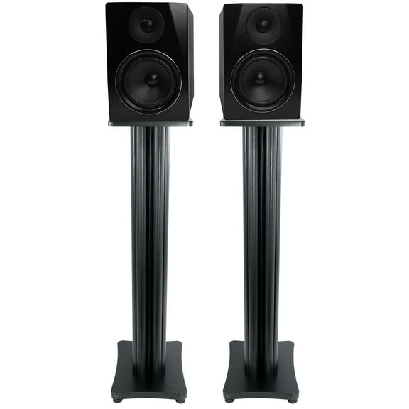 (2) Rockville APM6B 6.5" USB Studio Monitor Speakers 36" Black Premium Stands