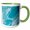 Green/White, variant on 3drose, Ak, Inside Passage, Natural Patterns in Glacial Ice - Us02 Tdr0094 - Trish Drury, 11oz Two-tone Red Mug