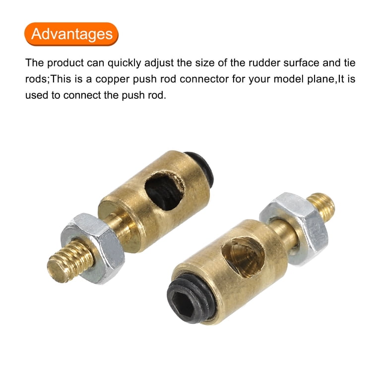 Linkage Stoppers Connecting Servo Arm,Push Rod with Nut and Screw,D5x3mm 30Pcs