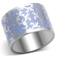 thumbnail image 1 of High Polished No Plating Stainless Steel Ring with Epoxy, Amethyst - Size 5, 1 of 1