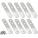 thumbnail image 1 of Soporte de estante de 10 piezas, soporte de esquina de acero inoxidable, soporte de esquina plano plateado con cuatro orificios para tornillos, 7616 mm, 40 tornillos de acero inoxidable M4X16 gratis JAMW Sencillez, 1 of 5
