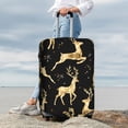 thumbnail image 4 of Wukai Christmas Gold Deers Elastic Luggage Cover: Personalized Protection for Your Suitcase - Fits 19~29-inch, Washable & Durable Travel Companion-Large, 4 of 8