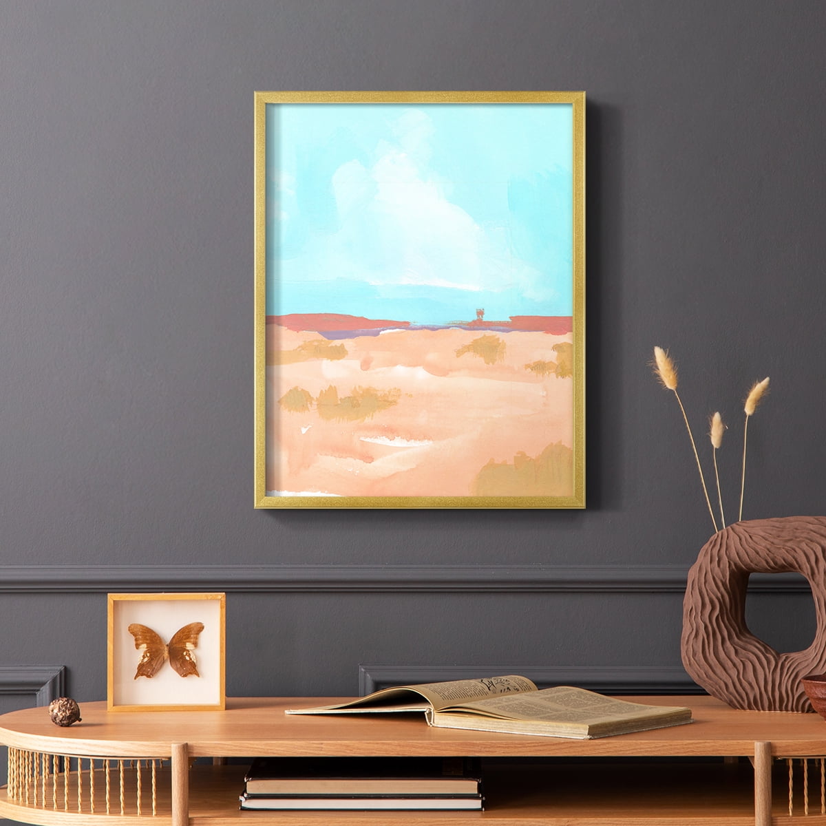 Wide Open Spaces II Framed Print in Gold Solid Wood 11 x 14 Framed Print
