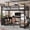 Black, variant on Harper & Bright Designs Queen Size Metal Loft Bed with L-shaped Desk and Wardrobe, Loft Bed with Storage Shelves and Cubes, White