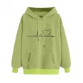thumbnail image 2 of kayannuo Womens Tops Long Sleeve Shirts Fall Women Loose Long Sleeve Sweatshirt Pumpkin Hooded Hoodie Sweatshirt Blouse Green, 2 of 5