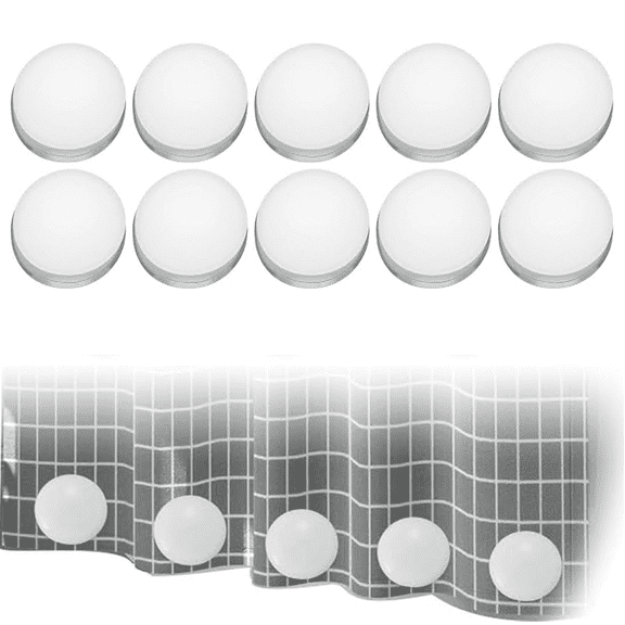 Magnetic Shower Curtain Weights 10Pcs Waterproof Magnets Shower Curtain Magnets Coated Liner, Flags, Tablecloth, Heavy Duty Works Outdoor to Stop Wind