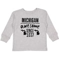 thumbnail image 3 of Inktastic Michigan Awesome Since 1837 Boys or Girls Long Sleeve Toddler T-Shirt, 3 of 5