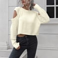 thumbnail image 4 of Vedolay Fall Sweaters for Women 2023 Fall Sweater 2023 Long Sleeve Soft Ribbed Knit Pullover Tops,White M, 4 of 5