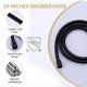 thumbnail image 3 of Sistema de ducha de lluvia negro mate de 10 pulgadas con juego combinado de mano y grifo montado en la pared, 3 of 5