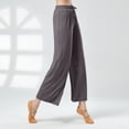 thumbnail image 2 of Wide Leg High Waist Stretch Dance Training Pants for Women, Polyester, Elastic Waist, Multiple Sizes, 2 of 4