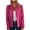Hot Pink, variant on Ahdbta Open Front Jackets for Women Full Zipper Long Sleeve Waffle Knit Coats Casual Fall Solid Color Stand Collar Outwears