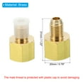 thumbnail image 2 of Uxcell Flare Connector SAE 45 Degree Flare Brass Adapter Flare Pipe Fitting 3/8 inch Female Flare x 1/4 inch Male Flare 2 pcs, 2 of 7