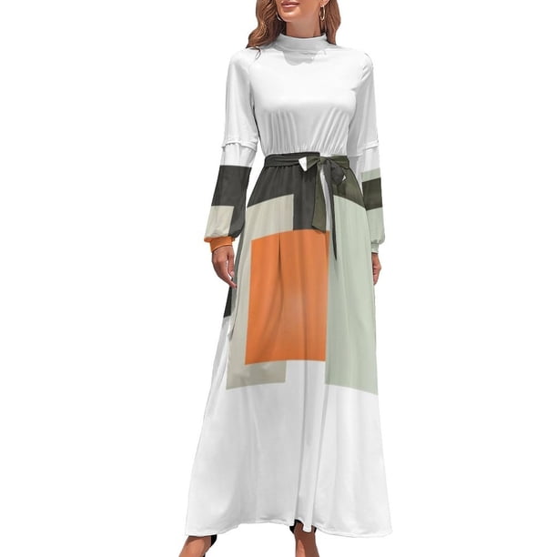 Patrón textil Bauhaus, vestidos largos, vestidos para fiesta, vestidos elegantes de mujer para boda, vestido de cumpleaños