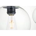thumbnail image 5 of Baxter 3 Lights Black Pendant With Clear Glass, 5 of 5
