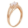 thumbnail image 3 of Galaxy Gold Size 6.5  14K Solid Rose Gold Filigree Ring With Natural Opal GRADE AAA, 3 of 6