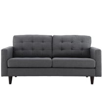 Loveseat Sofa Couch, Grey Gray, Fabric, Living Kitchen Cafe Bistro Hospitality Restaurant, Modern Contemporary HB32636