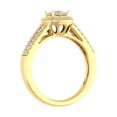 thumbnail image 2 of 1/2 Carat Prong Set Diamond Cushion Cut Halo Engagement Ring in 10K Yellow Gold (Ring Size 6.75), 2 of 6