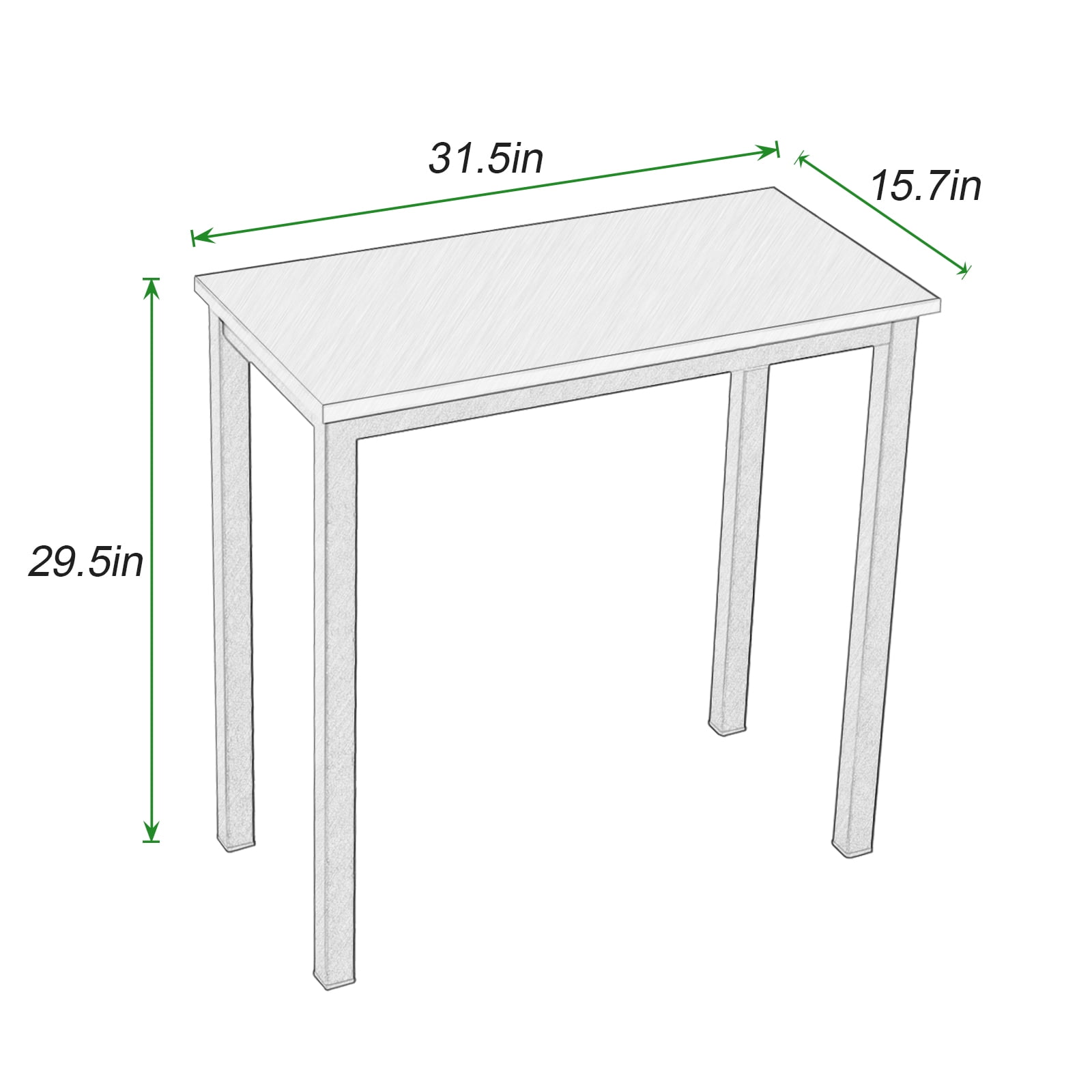Soges 31.5" Desk Small Desk Computer Desk Home Office Table Laptop Desk Writing Desk Study Table Teak Finish