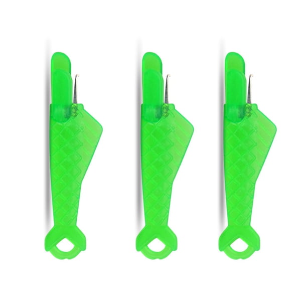 Yuarrent Enhebrador de agujas, bordado, costura, acolchado, herramientas de enhebrado, forma de pez, inserción de hilo hecho a mano portátil, verde, 3 Type3 NO3 Yuarrent HA012325-02