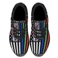 thumbnail image 2 of 911 Patriot Day Thin Blue Red Green September 11 Never Forget Police Firefighter Military Shoes Sneakers Black Size 5, 2 of 7