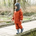 thumbnail image 5 of JAN & JUL Kids' Waterproof Fleece Lightweight Winter Splash Pants for Babies (Fleece-Lined: Terracotta, Size 1T), 5 of 8