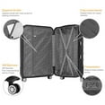 thumbnail image 6 of Hikolayae Rachel Collection Hardside Spinner Luggage Sets in Black, 3 Piece - TSA Lock, 6 of 9
