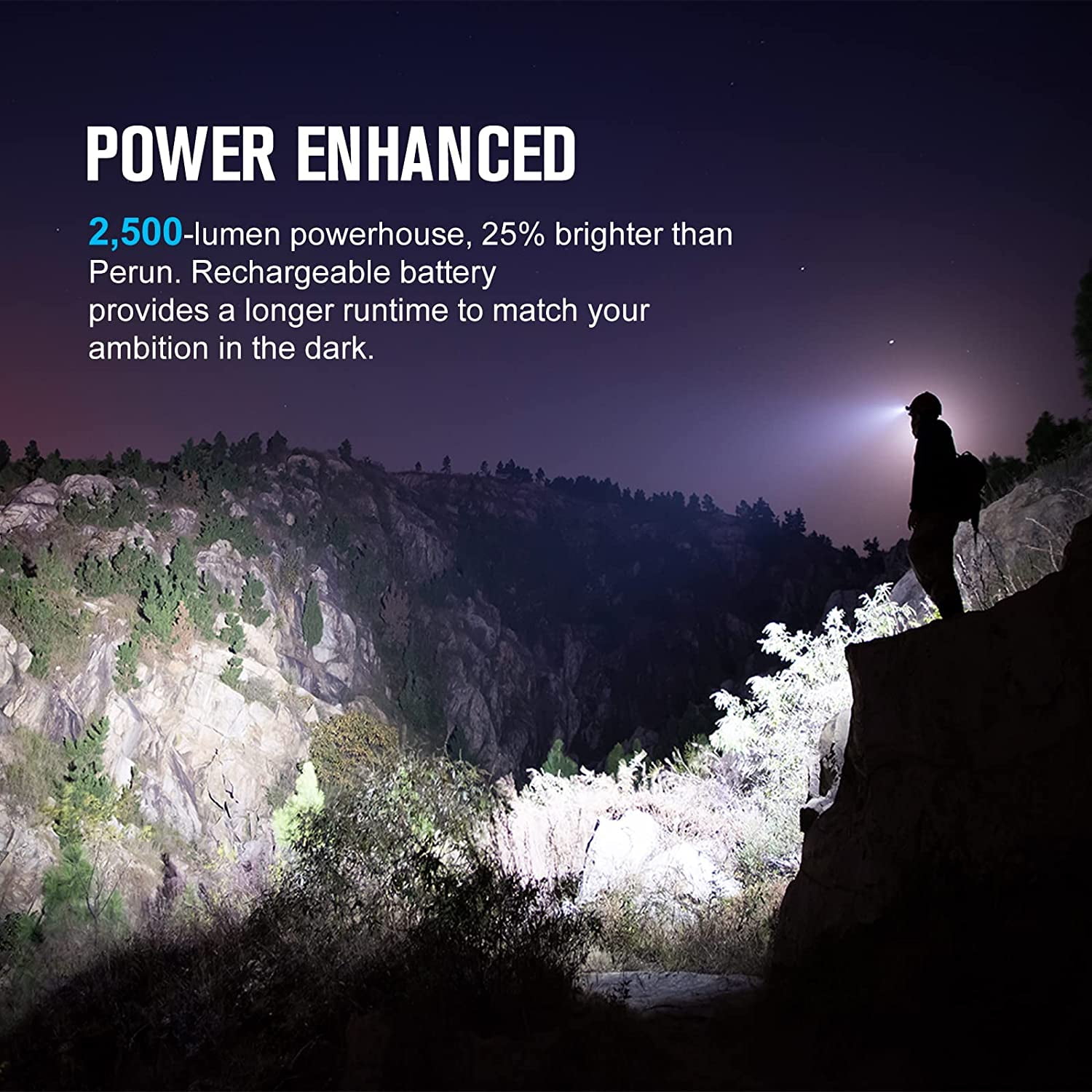 OLIGHT Perun 2 2500 Lumens Multi-functional Rechargeable Headlamp(Black)
