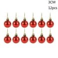 thumbnail image 1 of Xihbxyly Adornos Navideños de Plástico Brillantes, Vibrantes y Perfectos para Hoteles y Oficinas, Juego de 12 Piezas, 30 Mm, Ideal para Colgar En El Árbol de Navidad., 1 of 2