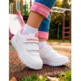 thumbnail image 3 of Tenis Escolar Bubble Gummers® Para Niña Trapecio Blanco Rosa blanco 15, 3 of 11