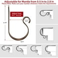thumbnail image 5 of Nrdde Christmas Stocking Holders for Mantle Set 4,Lightweight Stocking Holder No-Slip, 5 of 5