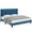 Blue - KING, variant on SAINSPEED King Size Platform Bed Frame with Linen Button Tufted Headboard, Heavy Duty Mattress Foundation, and Noise-Free Design in Blue