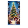 thumbnail image 3 of Feltree 35x71 Inch Christmas Door Cover for Festive Home Decor - Easy Install Holiday Door and Wall Decoration - Durable Polyester Fabric, 3 of 8