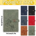 thumbnail image 3 of PU Leather Lined Journal Notebook, A5 Size Hardcover Notebook with Elastic Band, 5.7X8.5inch Embossed Pattern Diary, Thick Paper Notebook for Writing, Journaling, Work and Daily Planning, 3 of 4