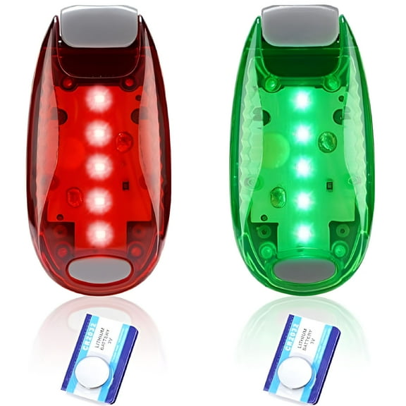 HIBIBUD Battery Operated Navigation Lights for Boats Kayak, 3 Types Flashing Mode, Easy Clip-On Kit for Night Kayak, Boat Bow, Stern, Paddles, Pontoon, Yacht, Dinghy Boat, Red Green